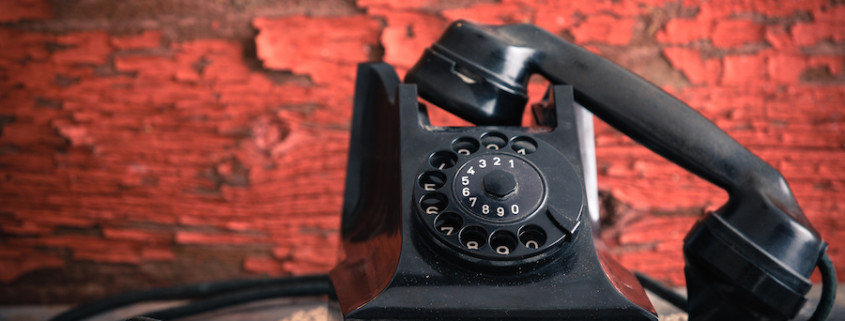 Old-fashioned Rotary Telephone Off The Hook