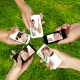 social network on the smart phone concept
